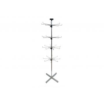 4 Tier 8 Hook Spinning Floor Rack