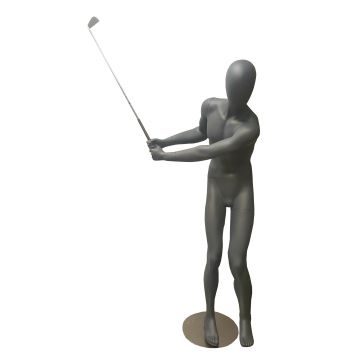 Grey Retro Golf Mannequin