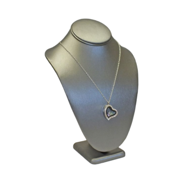 11"H Bust Form- Steel Grey