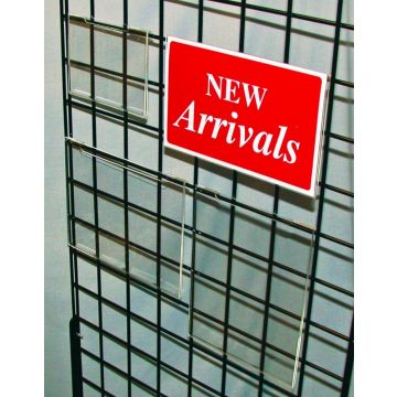 Acrylic Sign Holders for Grid and Slatwall- 8 1/2"Wx11"H (configurable)