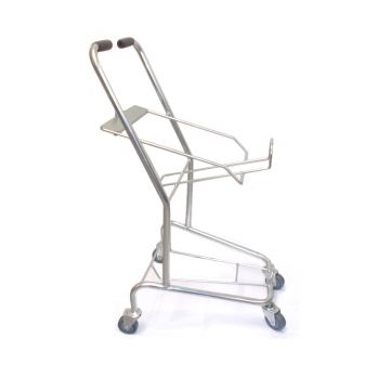 Grey Double Tier Shopping Cart