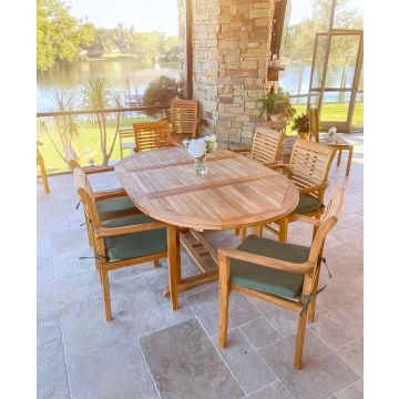 Teak Sanibel Extension Dining Set 