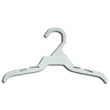 Economy White Children's Plastic Clothing Hanger Set - Case of 250