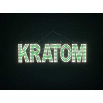 Kratom Green Led Light Sign - 8 X 30