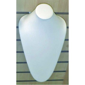 Large Slatwall Bust Display- White Leatherette