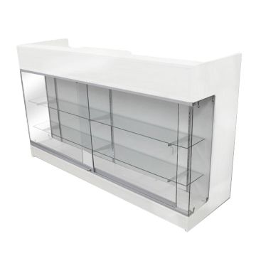 glass display ledgetop showcase
