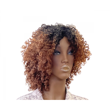 Brown Curly Female Mannequin Wig