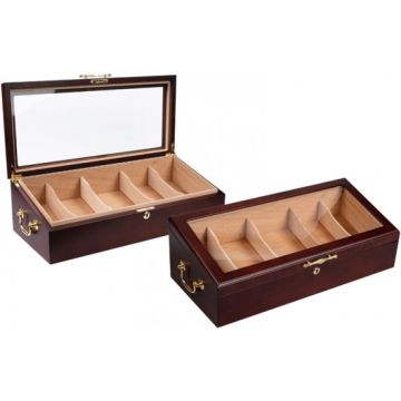 Countertop Display Humidor- Cherry (Holds 125 Cigars)