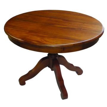 42" ROUND DISPLAY TABLE- Natural Mahogany