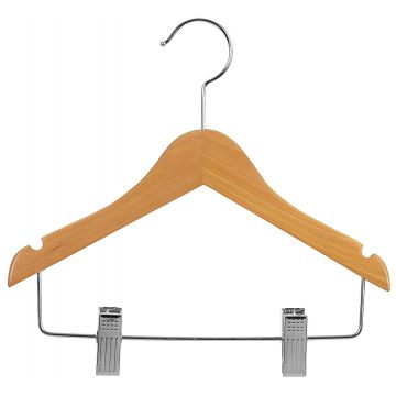 11" NATURAL WOOD COMBO HANGER