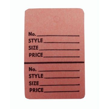 SMALL PINK PERFORATED TAG