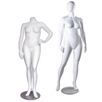 PLUS SIZE HEADLESS MANNEQUIN- WHITE 