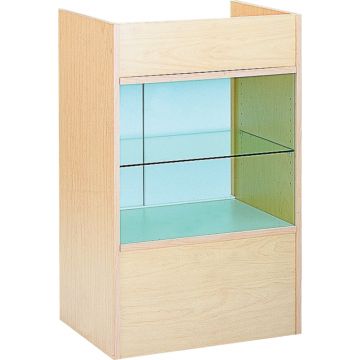 Glass Front Register Stand - Maple Sku:9083Kd