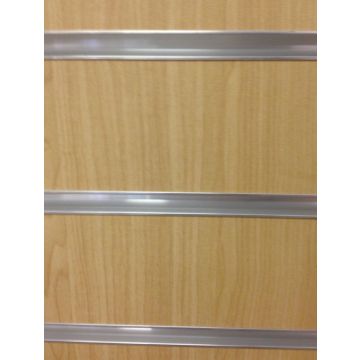 Maple Melamine Slat Wall Panels with Metal Extrusions- Half Sheet