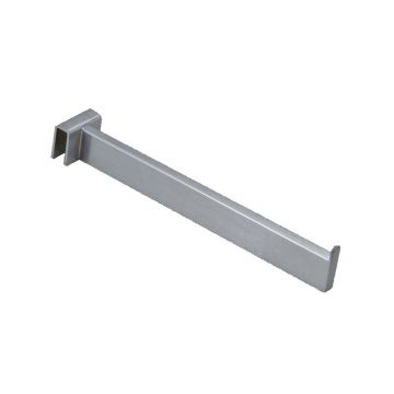 12" RECTANGULAR TUBING FACEOUT- SATIN CHROME