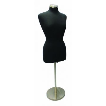 WOMENS BLACK DRESS FORM SET- SATIN CHROME