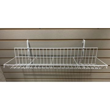 Universal Wire Shelf With 5 Dividers - White