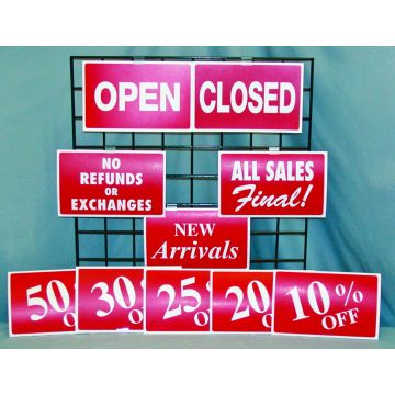 11"Wx7"H 50% Off Plastic Sign