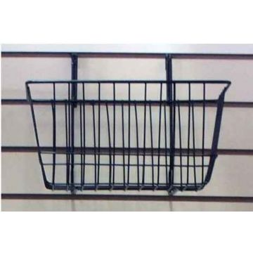 SLATWALL/GRID MEDIUM BASKET- BLACK 