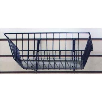 SLATWALL/GRID SMALL BASKET- BLACK