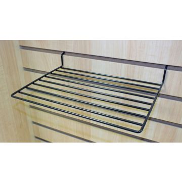 12"L X 8"W WIRE SLATWALL SHELF- BLACK