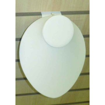 Small Slatwall Bust Display- White Leatherette