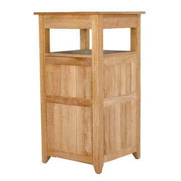 Teak Trash or Towel Receptacle