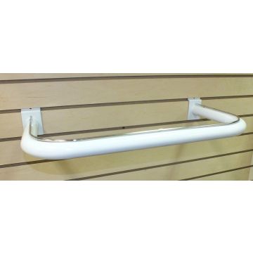 U-SHAPED SLATWALL HANGRAIL- WHITE