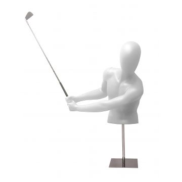 white male mannequin golfer